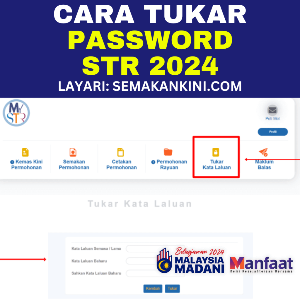 Lupa Kata Laluan STR 2024? Ini Cara Tukar Password Baru!