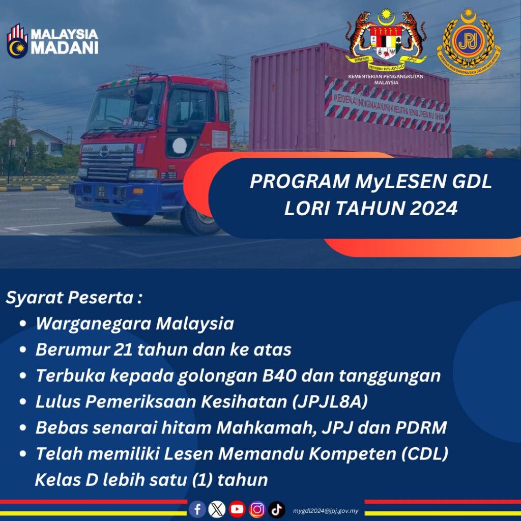 MyLesen GDL Lori 2024 Cara Mohon Lesen Lori Percuma 2024