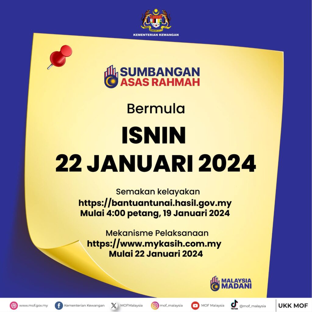 jadual bayaran sara 2024