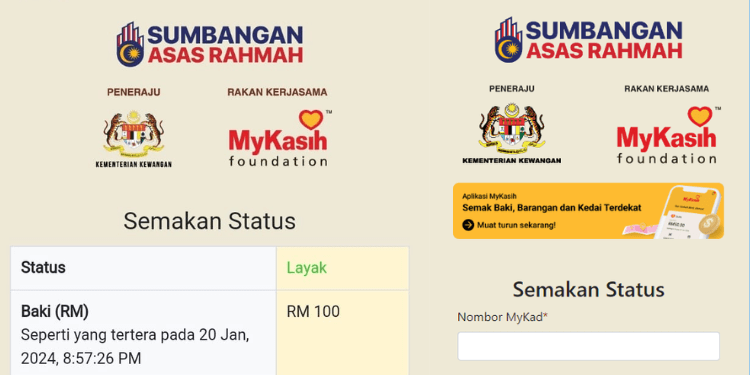 semakan sara 2024 online