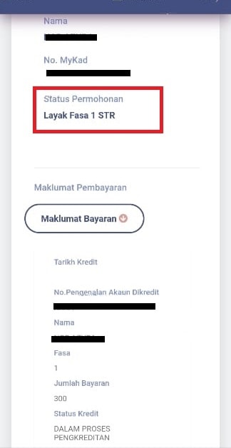 tarikh bayaran str fasa 2 2024