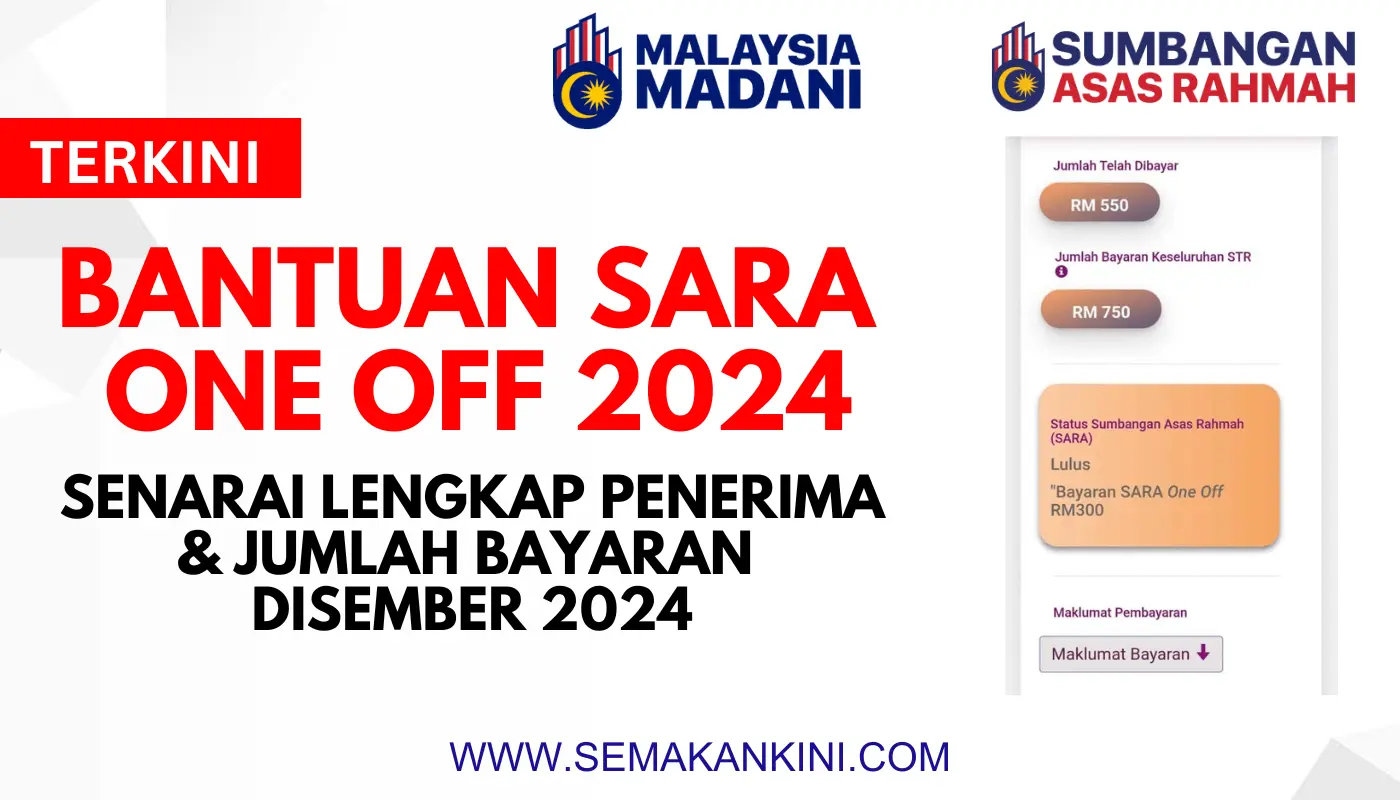 bantuan sara one off 2024